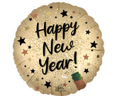 Μπαλονι Φοιλ 18" Satin Gold Happy New Year / 18 εκ